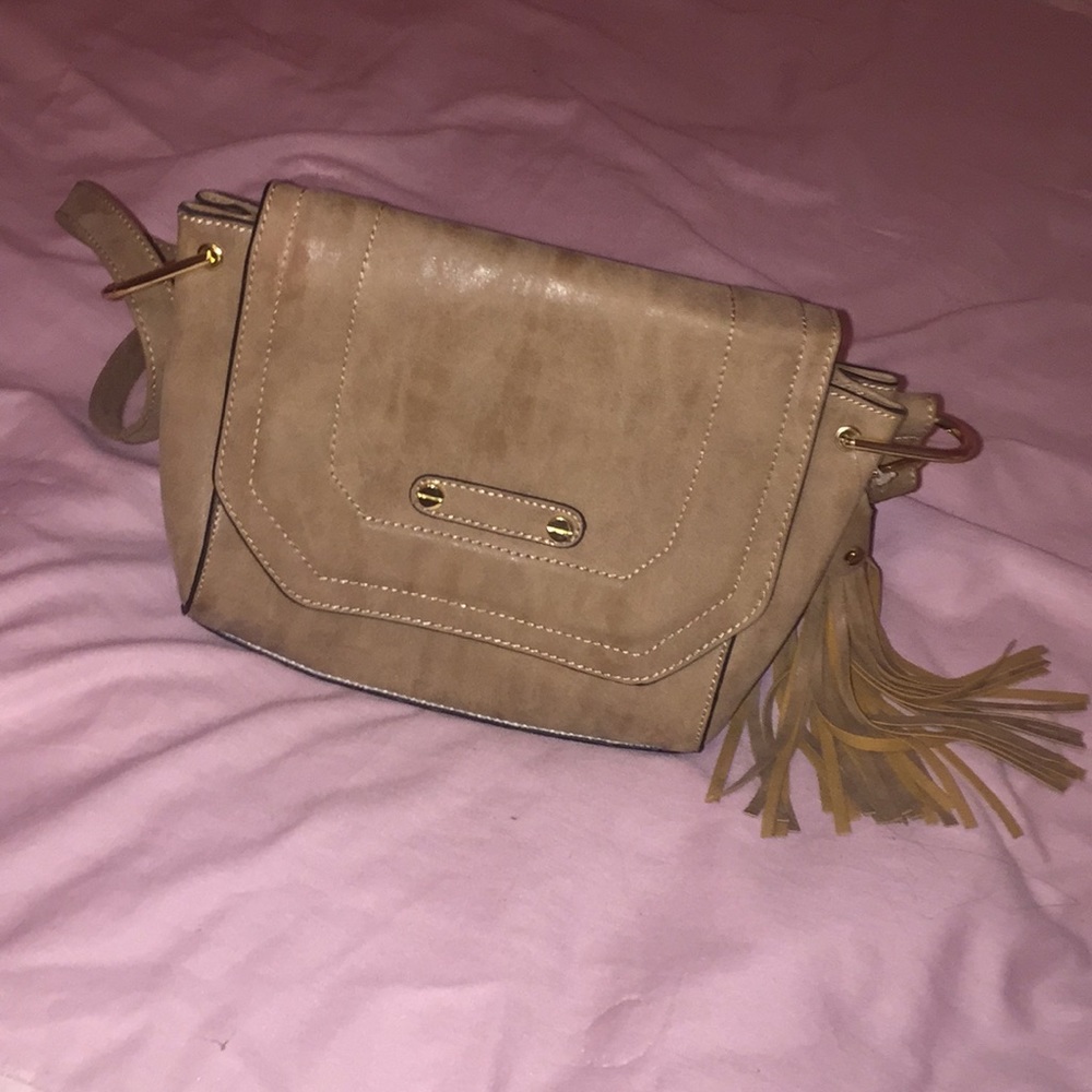 sand colored purse